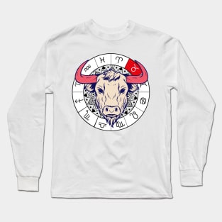 Taurus star sign, zodiac sign horoscope Long Sleeve T-Shirt